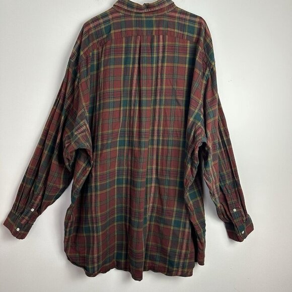 Polo Ralph Lauren Shirt Mens 4XLT Tall Multicolor Plaid Long Sleeve Button Down - Picture 4 of 9